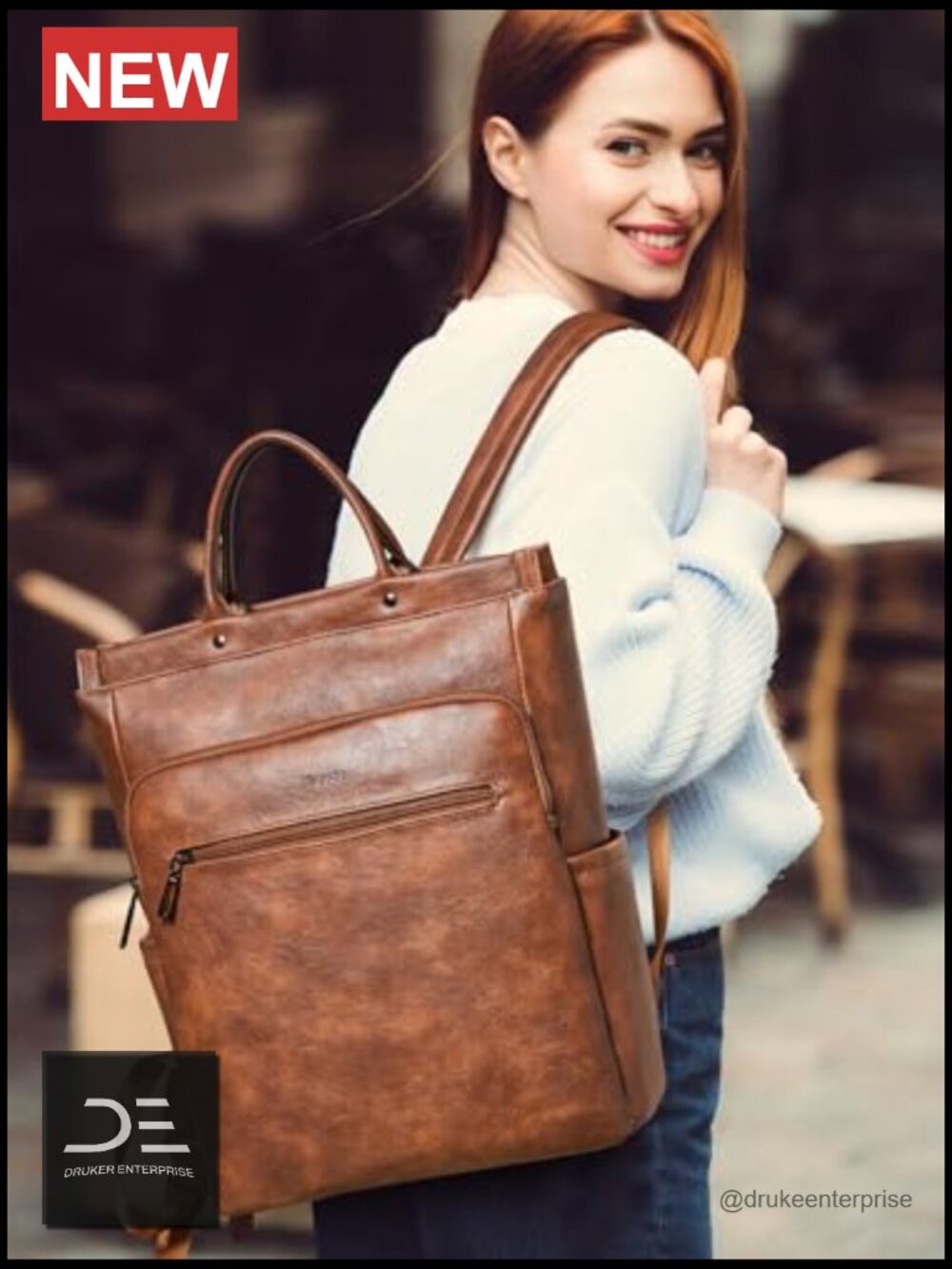 Leather Laptop Backpack For Women, Travel Backpack Purse Fits 15.6 Inch Laptop, View 2